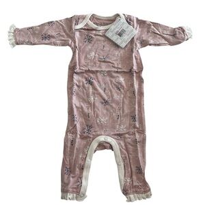 NWT Bestaroo Pink Baby Romper with Snowman Print